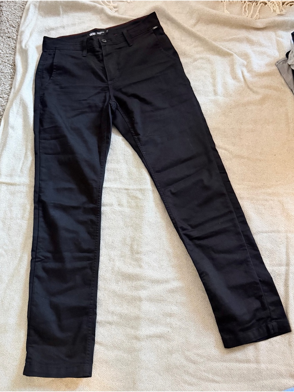 Vans Men's Pants Slim Fit Authentic Chino Black Size 29